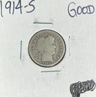1914-S BARBER SILVER DIME ~ GOOD~NICE COIN~ 90% SILVER