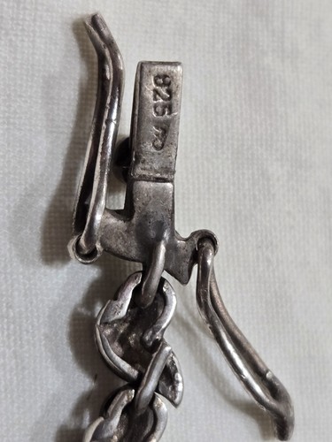825 STERLING SILVER MARCASITE TENNIS BRACELET 7.25" DECO 13 Gram - Picture 6 of 7