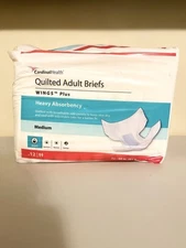 Cardinal Health Wings Plus Quilted Adult Briefs Medium 32–44" 12 Ct Absorbent