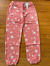 Noe Zoe Berlin, girls, coral "stars" sweatpants, joggers, 10Y, NEW