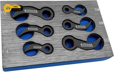 KTTOOL 6 Pcs Pry Bar Wrench Adaptor Head Set Crowbar Adapter Head Tool Half S...