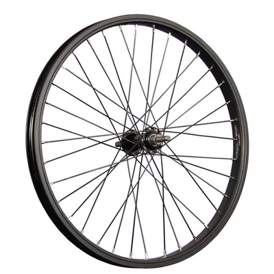 Laufrad 20 Zoll Vorderrad BMX Fahrrad Aluminium Felge 36 Loch 10mm Achse schwarz - Bild 1 von 4