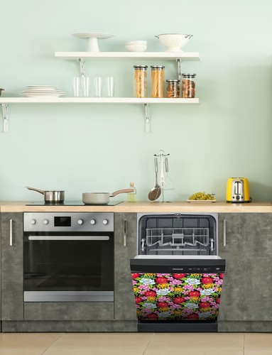 Dishwasher Magnet Cover - Reusable Magnetic Tiles Decal - Pack of 4 Tiles - V040 - Picture 7 of 8