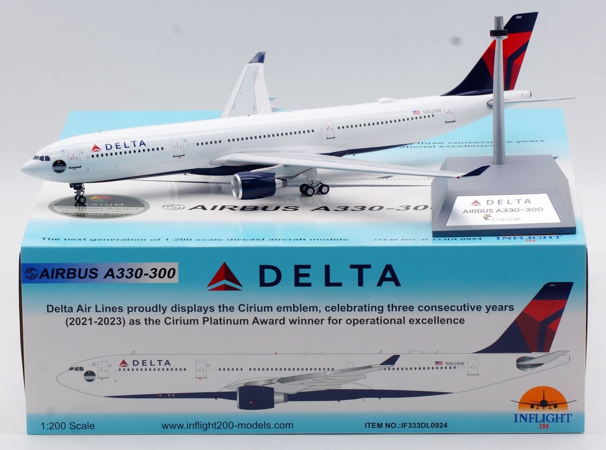INFLIGHT 1:200 Delta Air Lines Airbus A330-300 Diecast INFLIGHT 1:200 Delta Air Lines Airbus A330-300 Diecast