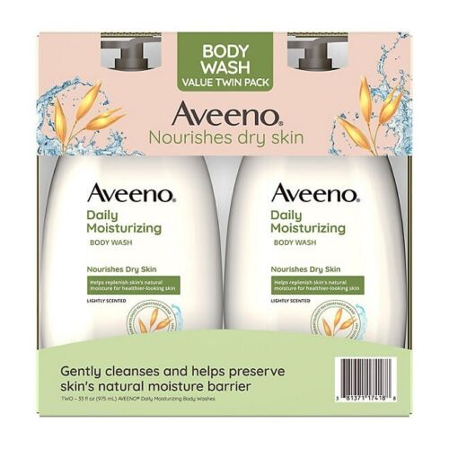 Aveeno 2 Pack Daily Moisturizing Body Wash 33 Oz Each