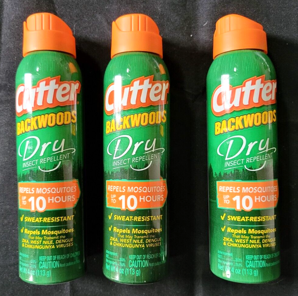 Cutter Backwoods Dry Insect Repellent Spray 4 Fl Oz. 3 Pack eBay