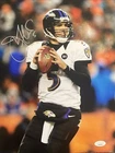 Joe Flacco Autographed Baltimore Ravens 11x14 Photo Super Bowl Champ COA JSA