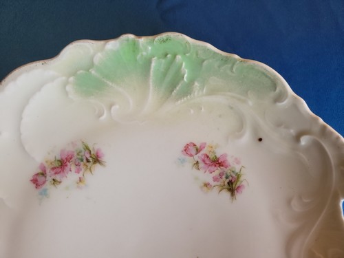 Antique German Or Austrian Porcelain Luster Finish Cake Plate. - Picture 4 of 8