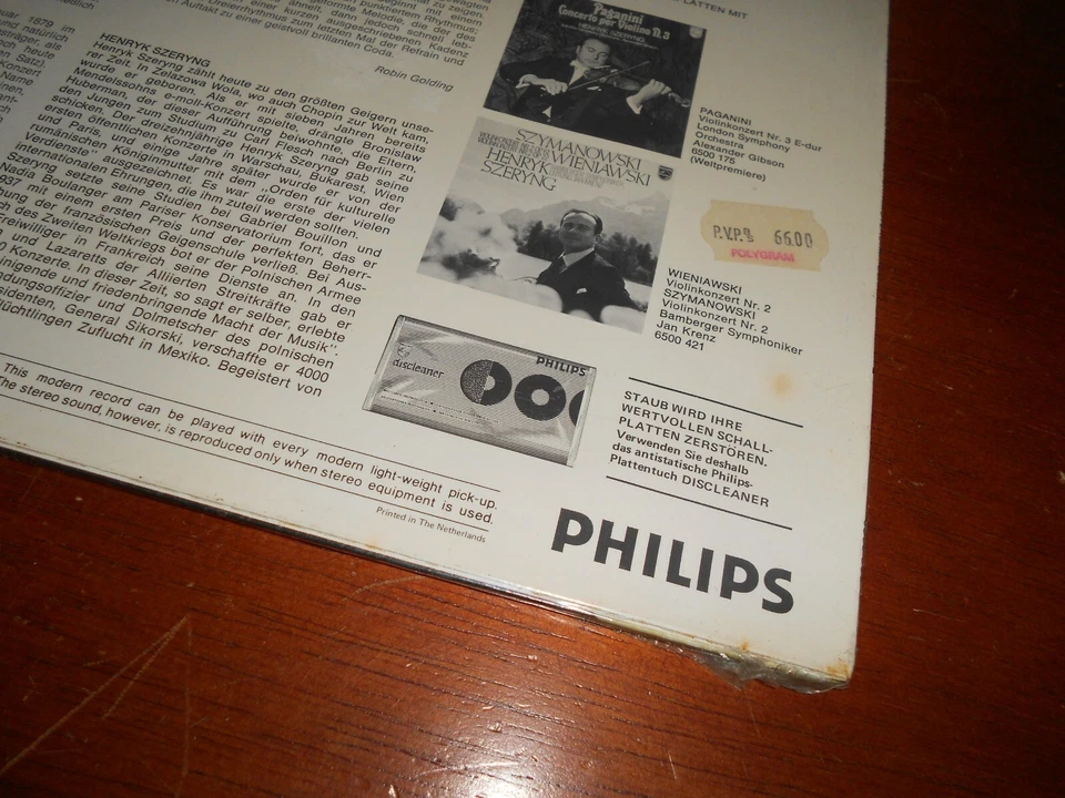 Violin Concerto - Henryk Szeryng - Brahms - Philips 6500 530-Sealed - Image 3 of 4