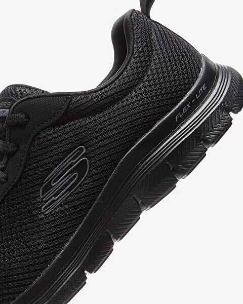 SKECHERS WOMENS BLACK SHOES LADIES MEMORY FOAM WORK GYM WALKING SKETCHER TRAINER - Image 4 of 4