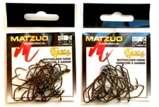 2 PACKS Matzuo 140012 Sickle Baitholder Hook Size 2 Black Chrome 25 Count Pack