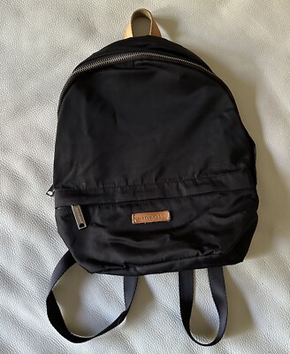 Marimekko Mini Eira Reppu Backpack Black Polyester Leather Accent