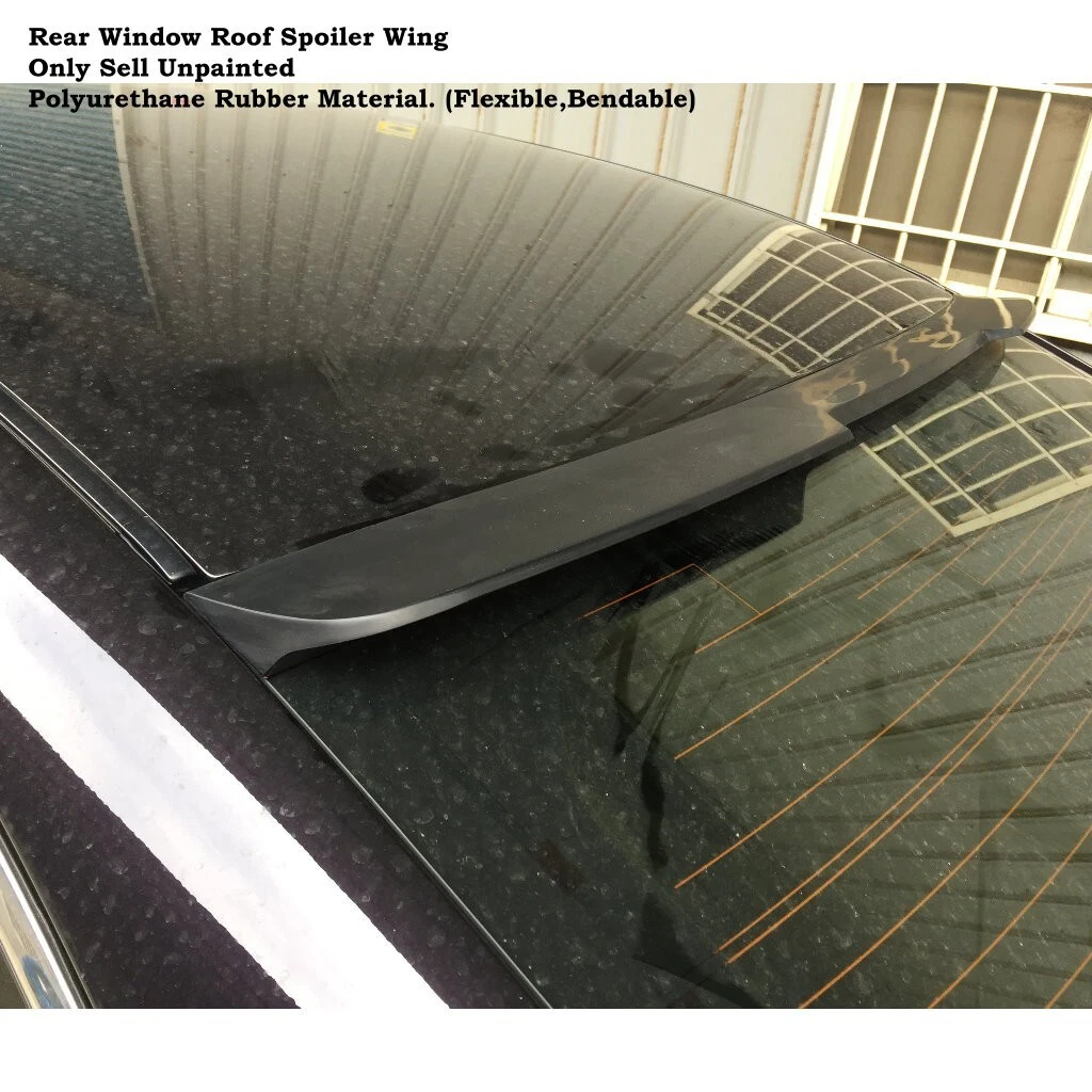 Alerón Trasero Y Spoiler De Ventana Para VW Jetta MK3 (1993-1998) - Poliuretano Negro, Instalación Con Cinta Adhesiva