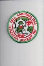 1983 TRC Hiawatha District Fall Camporee patch