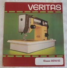 DDR Veritas Nähmaschine 8014/43 Werbung Prospekt Reklamme Messe