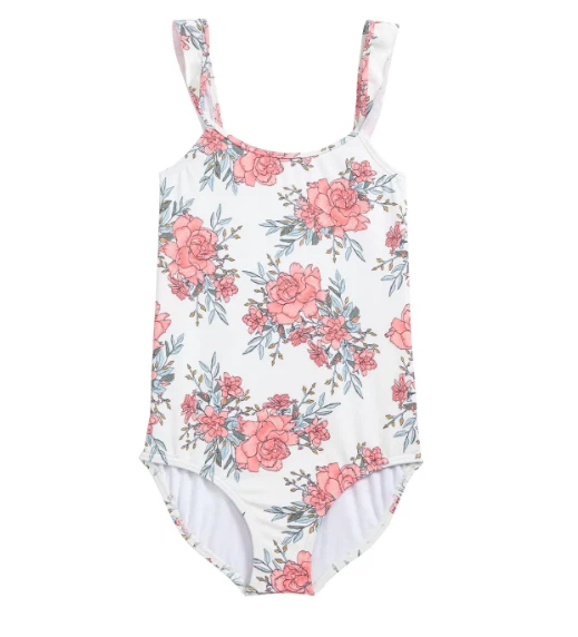 Billabong Girls Seashell Nova Floral One Piece Swimsuit L17817 Size 8 - Image 2 of 3
