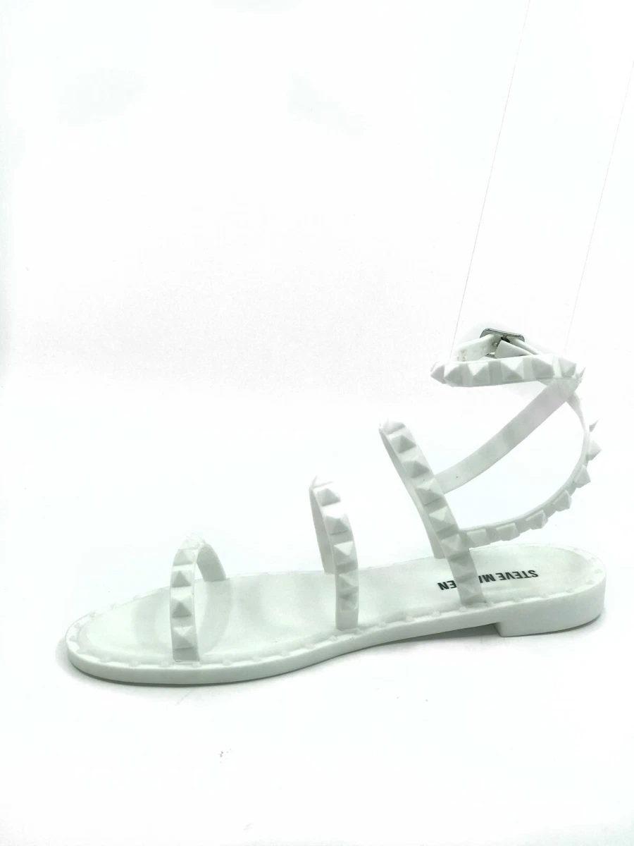 Steve madden white studded best sale sandals