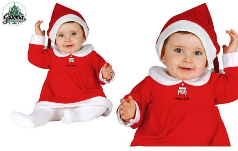 Disfraz de Navidad GUIRMA para recién nacidos, rojo, 6-12 meses