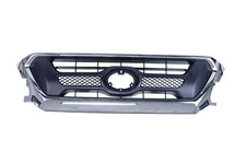 Chrome Grille Surround w/ Black Insert for 2012-2015 Toyota Tacoma Pickup Truck