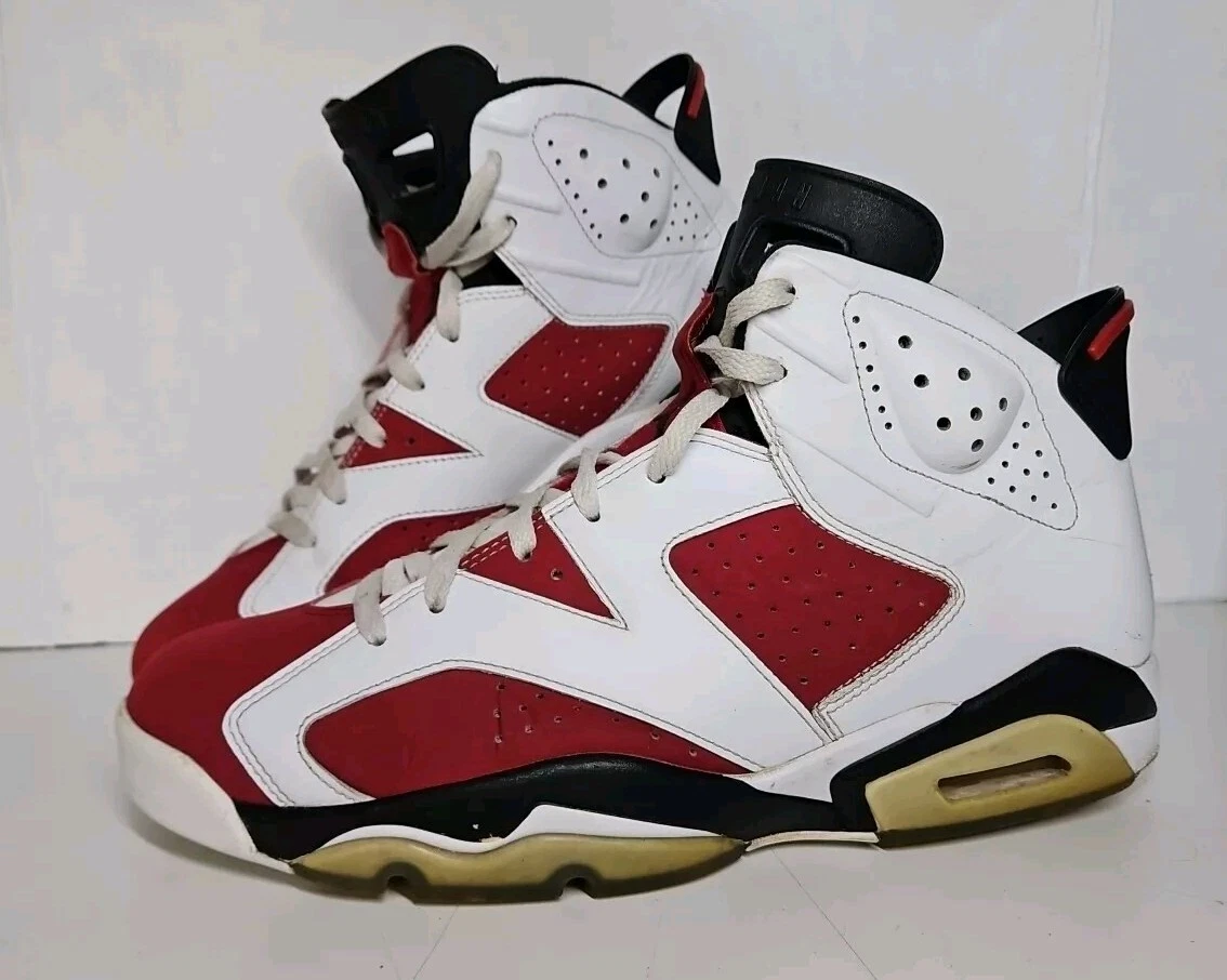 Sneaker Air Jordan 6 Retro Carmine (2014) 384664 160 taglia 12 USATE rosso cremisi