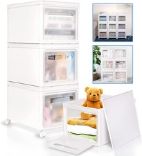 Drawers Hard Plastic Stackable Foldable Stora...