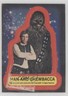 1977 Star Wars Stickers Han Solo Han and Chewbacca #12 a5g