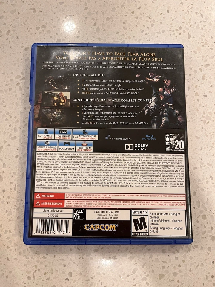 Resident Evil 5 (Sony PlayStation 4, 2016) - Image 2 of 4