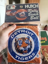Vtg Detroit Tigers Baseball Mr Red Rally Beach Ball MLB 16" Hutch PVC NOS