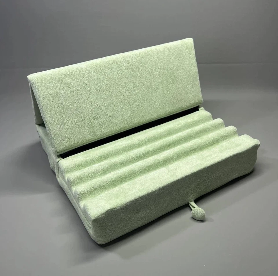 Tablet Pillow Lap Holder Foldable Stand Soft Pad Dock Multiple Viewing Angles - Image 2 of 4