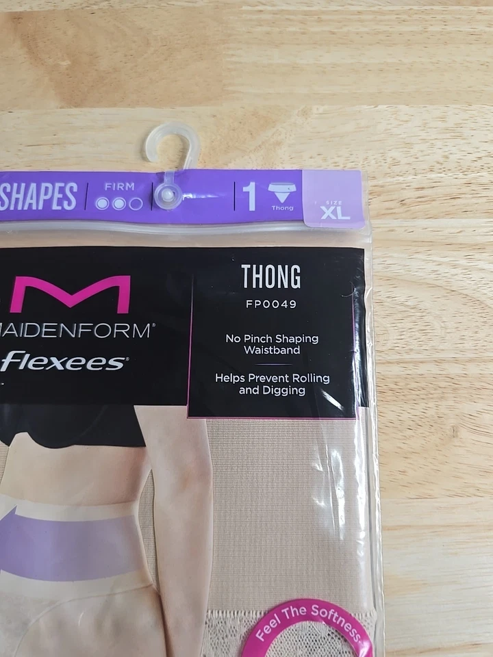 Tanga de encaje Maidenform Flexees suavizante ropa moldeadora fresca comodidad desnuda para mujer XL Foto 2 de 4
