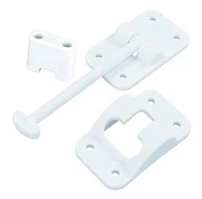  10414B Polar White 3-1/2" T-Style Door Holder with Bumper 3-1/2 Inch