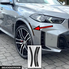 Fits 2024-2026 Bmw X5 SMOKE Front Side Marker Decal PreCut Tint Overlay Vinyl