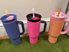 3 Owala 40oz Stainless Steel Straw Tumblers, READ