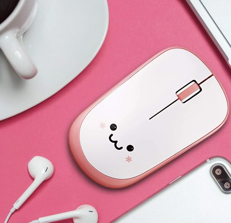 2.4G Wireless, Portable Mobile Smiley-Face Mouse for Right/Left Handed Use - Image 2 of 4