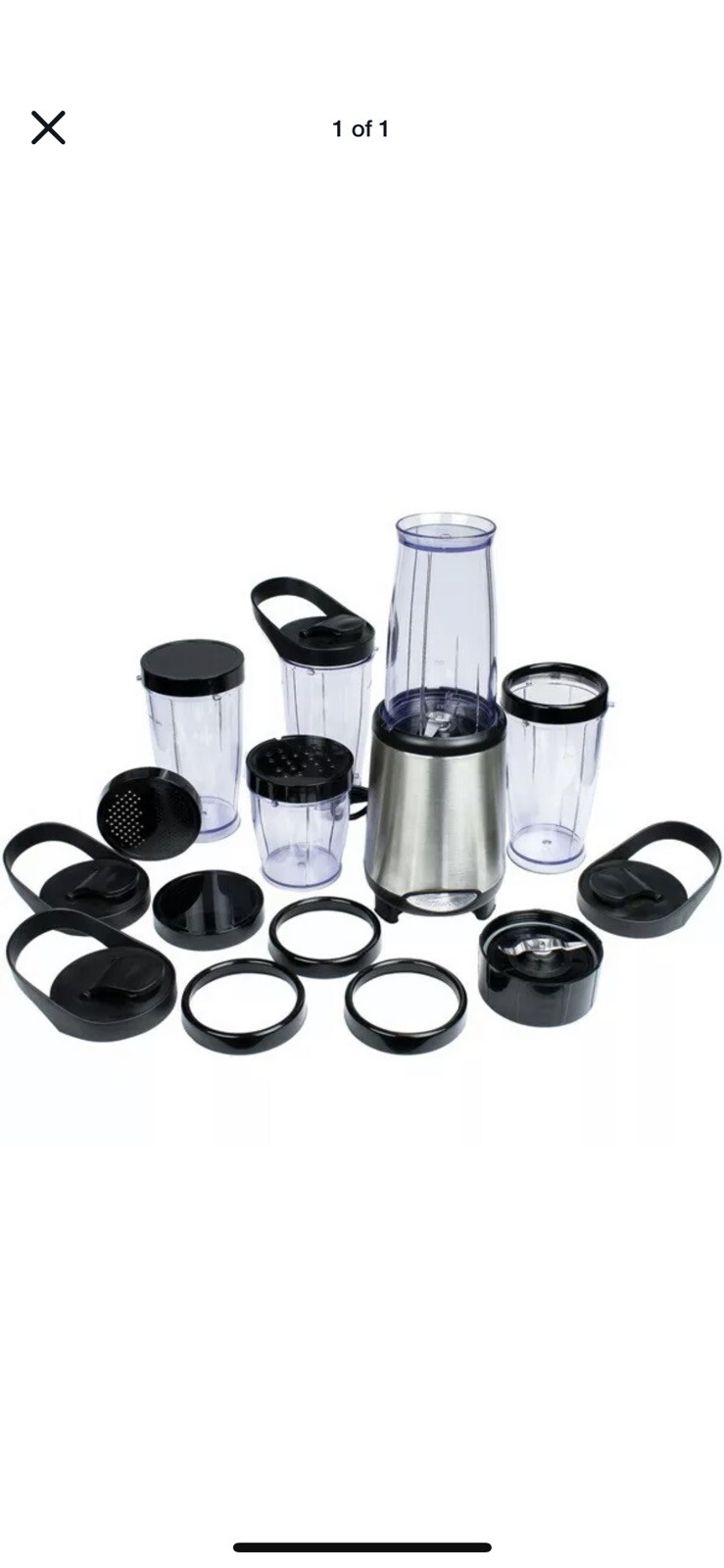 Brentwood JB-199 Stainless Steel Multi-Pro Blender 20-PIECE SET BPA FREE