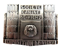 Silver / Bronze French Dog Show Award Medal:  Societe Canine De Vichy  PEKINGESE