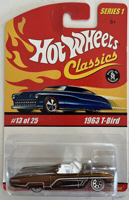 Hot Wheels Classics Copper 1963 T-Bird 1:64 Series 1 Die Cast MISP, (B194)
