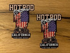 2x Hot Rod Stickers Vintage Oil V8 Stickers Classic Car Retro Old School USA 8 MG411