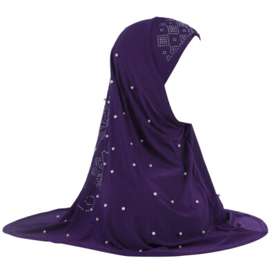 Damen Muslimisch Arabische Hijab Uuderscarf Perlen Mütze Schal Islamic Kopftuch