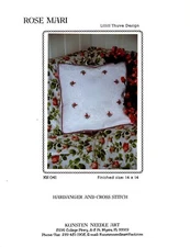 Pillow Hardanger and Cross Stitch Pattern Rose Mari Kunsten Needle Art Leaflet