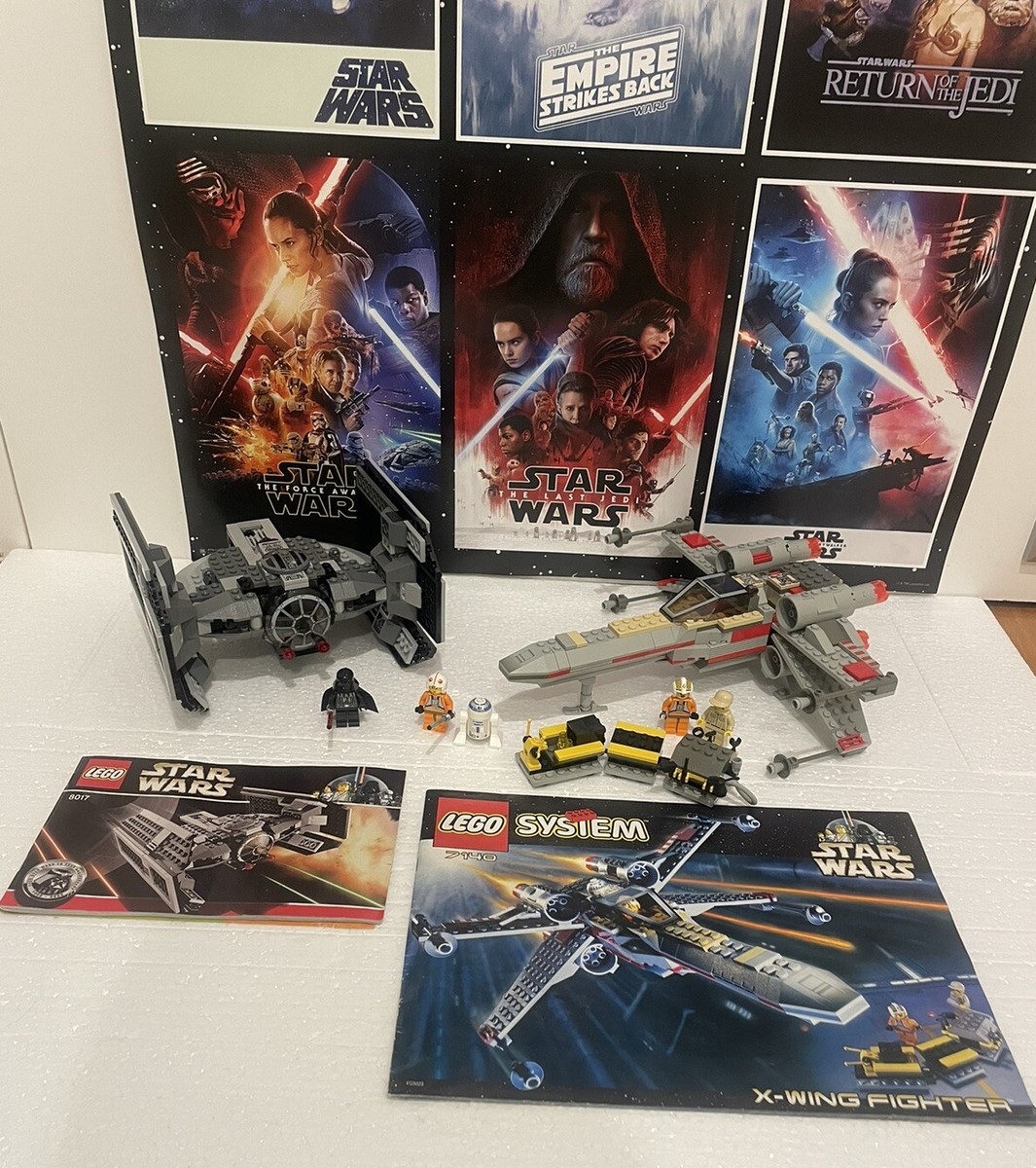 LEGO Star Wars X-Wing Fighter 7140 vs Vader's TIE Fighter 8017
