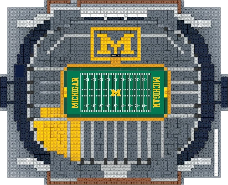 Michigan Stadium Big House Building Set FOCO BRXLZ Stadium Series Wolverines NUEVO Foto 4 de 4