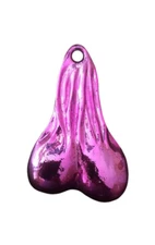 4" BULL NUT'S (PINK CHROME METAL) - BIG RIG DANGLER BALLS TRUCK NUTZ