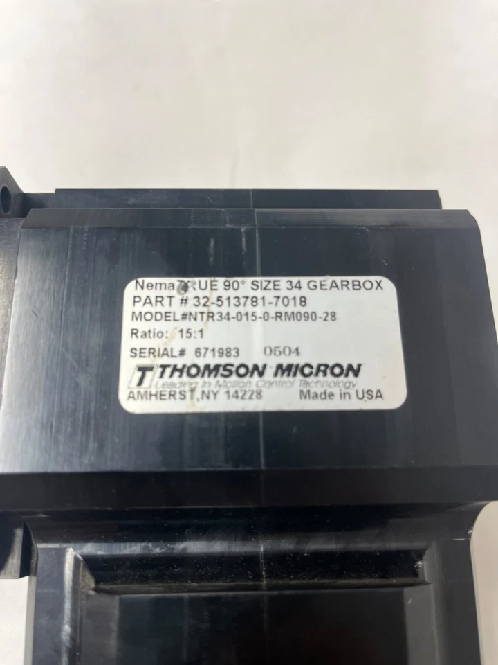 THOMSON MICRON NTR34-015-0-RM090-28 15:1 GEARBOX - Image 2 of 4