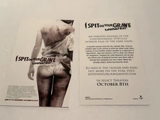 I SPIT ON YOUR GRAVE horror movie lot of 2 US promo postcards 2010 exploitation