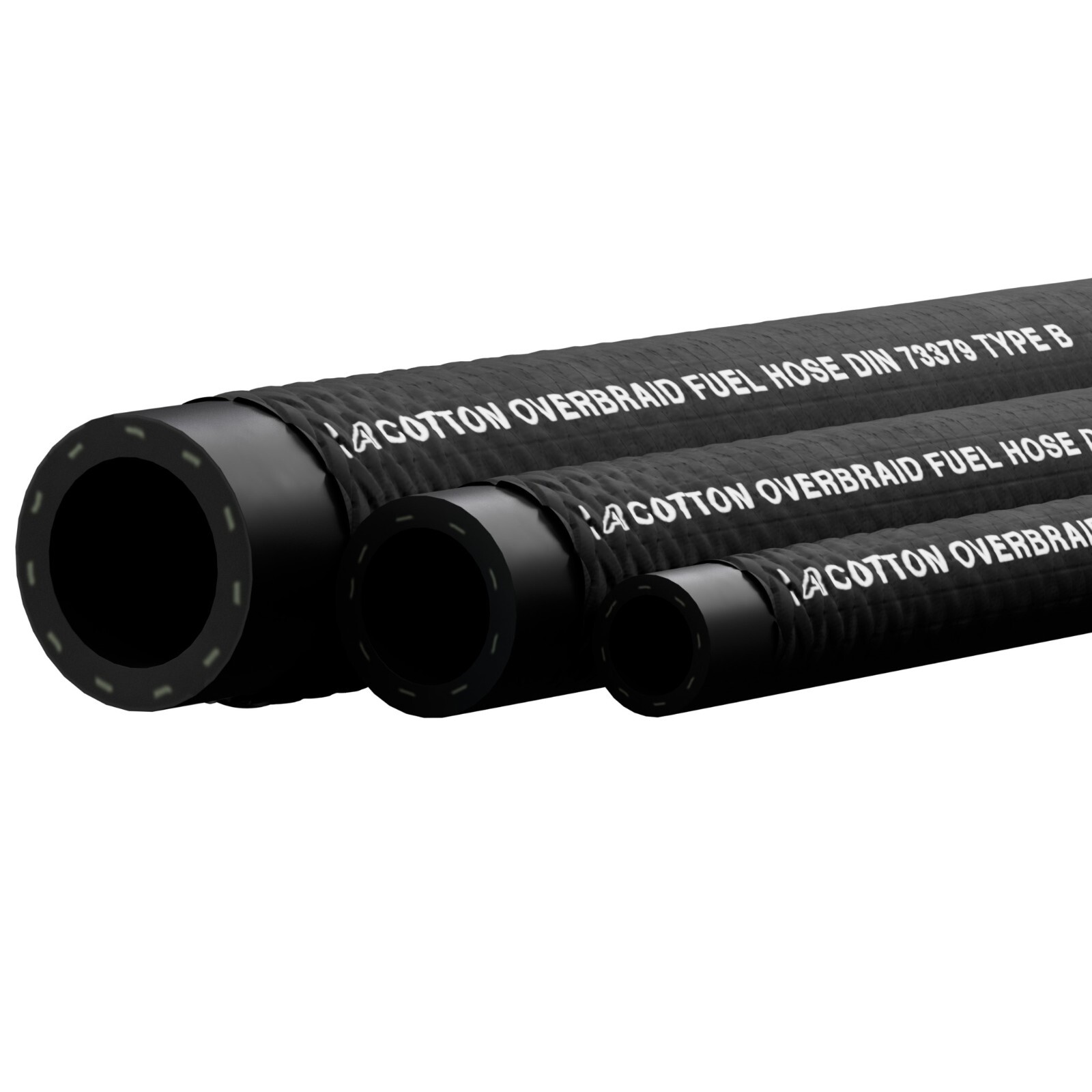 Cotton Braided Rubber Fuel Hose Diesel or Petrol Oil E5 & E10 Safe