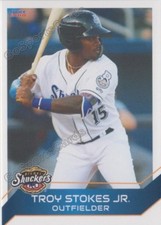 2018 Biloxi Shuckers Troy Stokes Jr RC Rookie Milwaukee Brewers