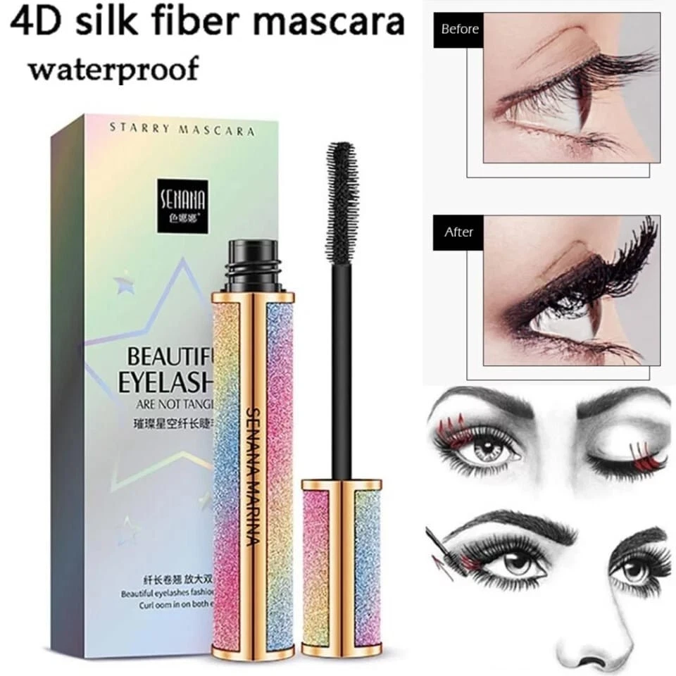 Vivid Galaxy Mascara 4D Silk Fiber Lashes Thick Lengthening Waterproof Mascara