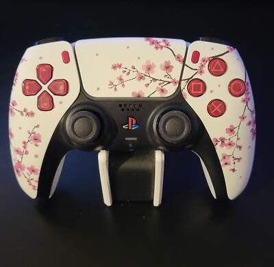 Custom Cherry Blossom Sony DualSense PS5 Controller With Hall Effect Sticks 