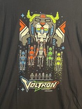 Voltron Legendary Defender 5 Lions Mens Black Short Sleeve T-shirt 3XL